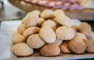 dessert, breakfast and dinner buffet