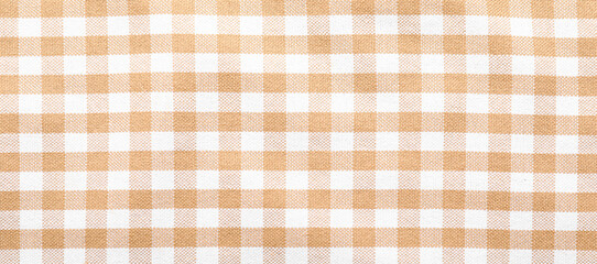 Texture of checkered fabric, top view
