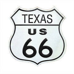 Texas US 66 road sign