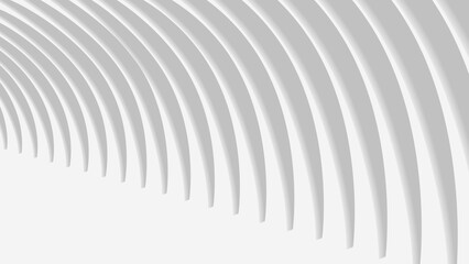 Abstract Wave Background. Minimal white geometric wallpaper. 3d rendering
