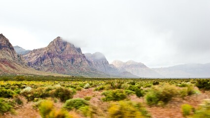Fototapeta premium Spring Mountain Ranch State Park Red Rock Canyon Visitor Center Cloud Sky Plant Mountain
