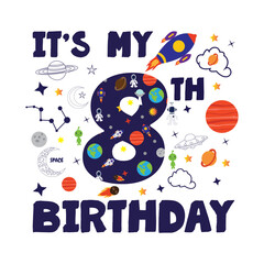 it is my birthday space svg, space svg, space galaxy outer birthday svg png, outer space svg, astronaut svg, birthday boy svg, rocket ship