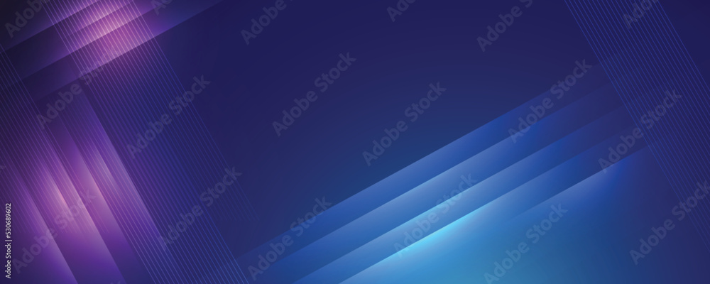 Poster abstract modern blue background with bright elements, parallel lines and geometric shape in vector i