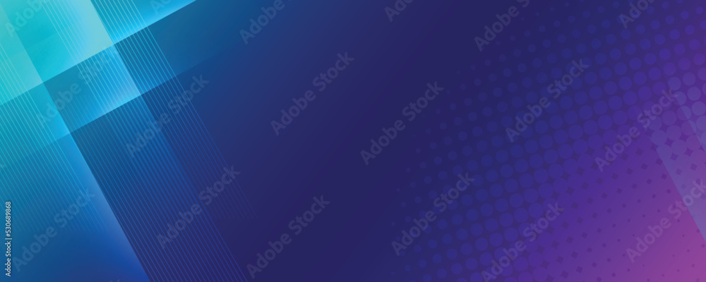 Poster abstract modern blue background with bright elements, parallel lines and geometric shape in vector i
