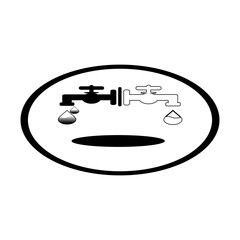 water faucet icon vector illustration image