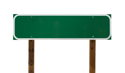 Transparent PNG of Small Blank Green Road Sign Ready For Your Message.