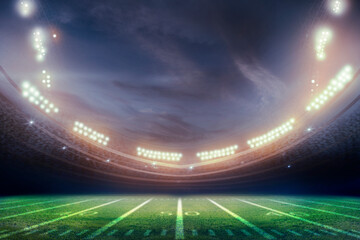Fototapeta na wymiar American Soccer Stadium, 3d rendering