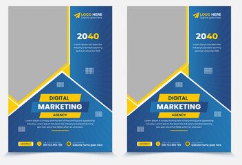 Professional corporate book cover and annual report cover design template