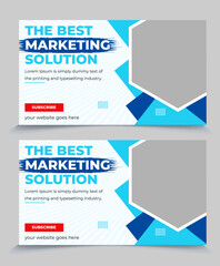 Marketing solution youtube thumbnail or web banner design