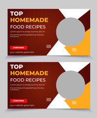 Homemade food review youtube thumbnail or web banner design