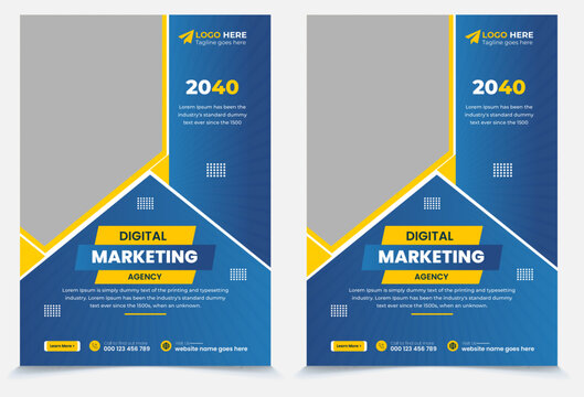Professional corporate book cover and annual report cover design template
