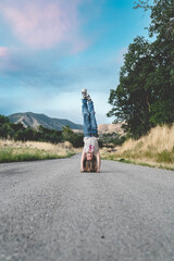 child on the road