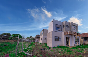 Construction of a Brick house in Suburban Melbourne Victoria Australian 