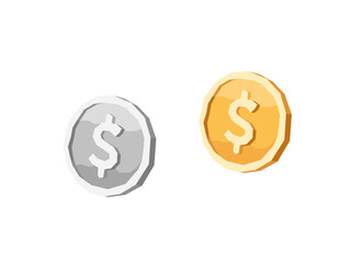 Low Poly Coin USD