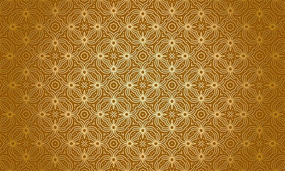 Seamless repeat geometric flower line design illustration