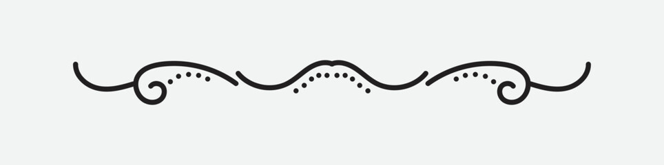 Vintage divider. Calligraphic ornament. Vintage Decoration. Vector isolated illustration.