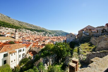 Fototapeta na wymiar Dubrovnik Muralles de Dubrovnik Sky Plant Building Azure