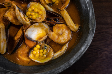 Typical colombian food, seafood casserole