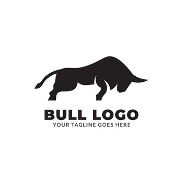 bull logo icon vector isolated.