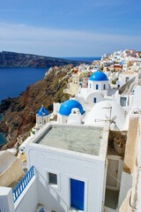 Obraz premium ThÃ­ra Oia Sky Water Daytime Property
