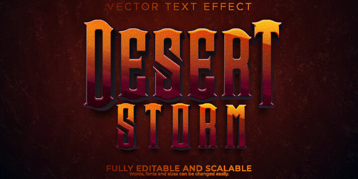 Desert Text Effect, Editable Movie And Dune Text Style