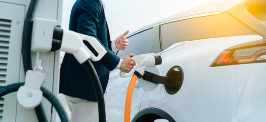 Electric Car at the charging station