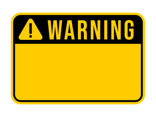 Blank Warning Sign Template Vector Illustration