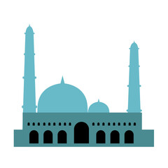 mosque with high minaret illustration