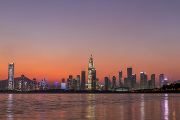 Fototapeta na wymiar Shenzhen skyline buildings China