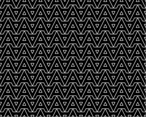 Black A alphabet letter repeat pattern background vector. Zigzag lines pattern seamless background.