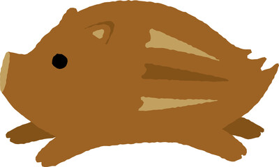 亥年 年賀状素材 / イノシシのイラスト	