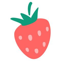 Obraz premium Fruit cartoon strawberry fruit