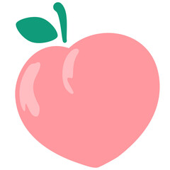 Fruit cartoon peach fruit
