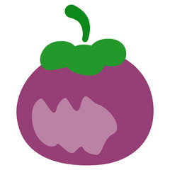 Fruit cartoon mangosteen fruit