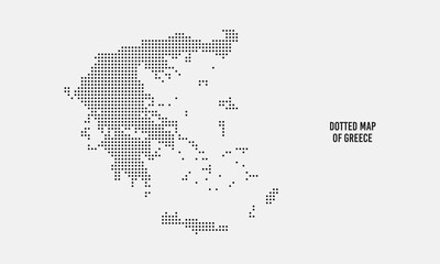 Naklejka premium dotted-map-of-greece