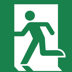 public safety sign (pictogram) / Emergency exit (png) - obrazy, fototapety, plakaty