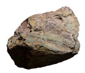 Rough natural stone as podium presentation mock up, show cosmetic product display stage pedestal design,