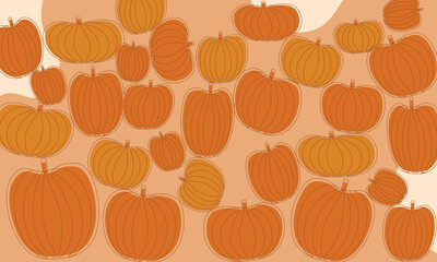 seamless pattern with pumpkin vector
