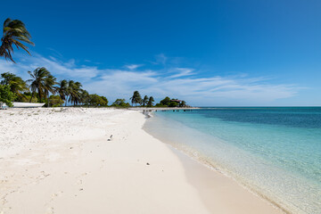 Tropical white beach with crystalline water in 