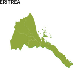 エリトリア/ERITREAの地域区分イラスト