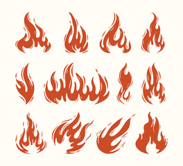 Handdrawn Fire Illustration