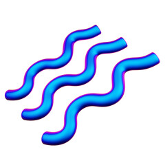 Iridescent Abstract Shape 3D Illustration