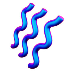 Iridescent Abstract Shape 3D Illustration