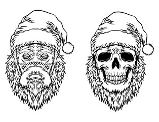 Zombi santa vector art