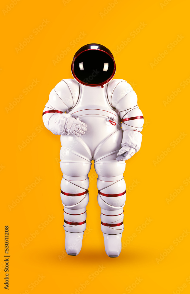 Canvas Prints space suits isolated on yellow background. elements of this image furnished by nasa.