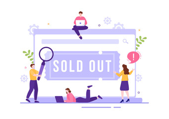 Ticket Travel Online Booking Service App on Smartphone Template Hand Drawn Cartoon Flat Illustration for Trip Planning