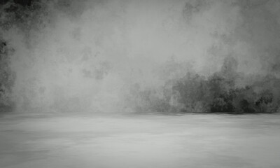 3D black and white cement background.