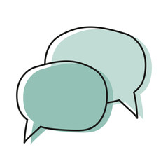 trendy speech bubble message