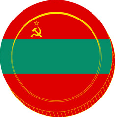Obraz premium Transnistria Flag hand drawn,transnistrian ruble hand drawn