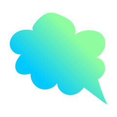 trendy speech bubble message